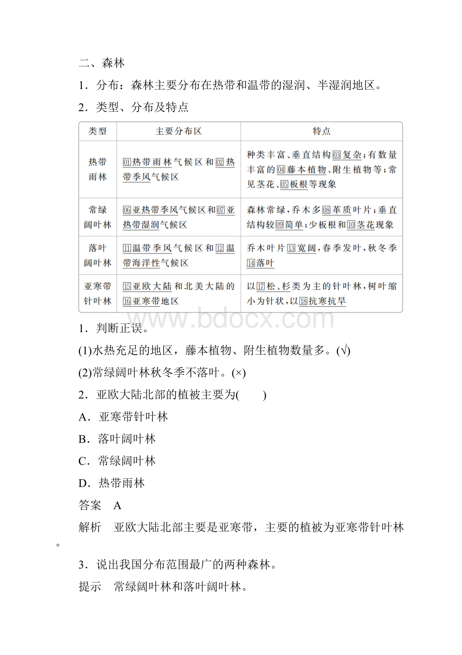 地理新教材教程人教第一册第五章第一节 植被.docx_第3页