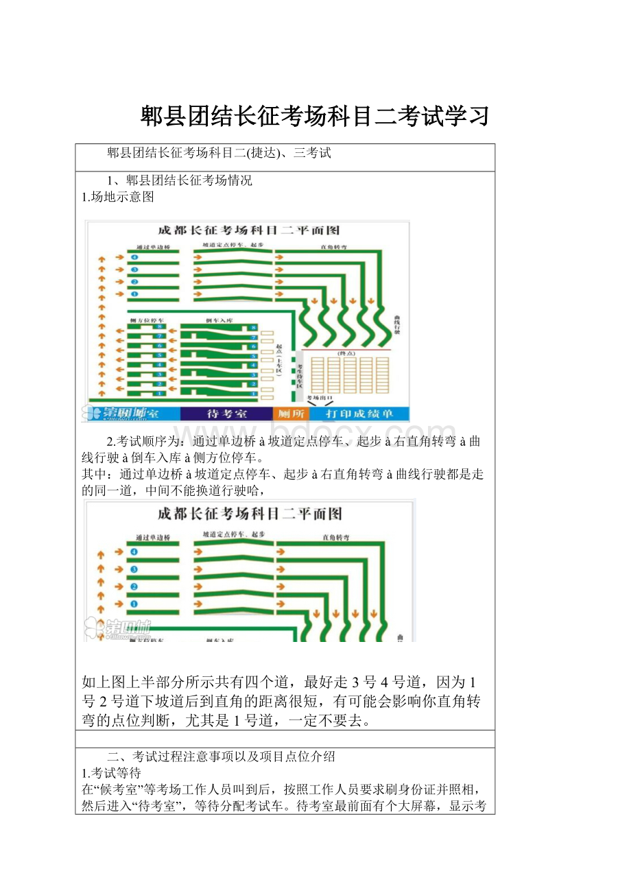 郫县团结长征考场科目二考试学习.docx_第1页