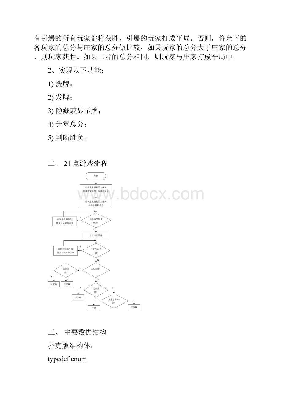 C++程序课程设计报告21点游戏.docx_第2页