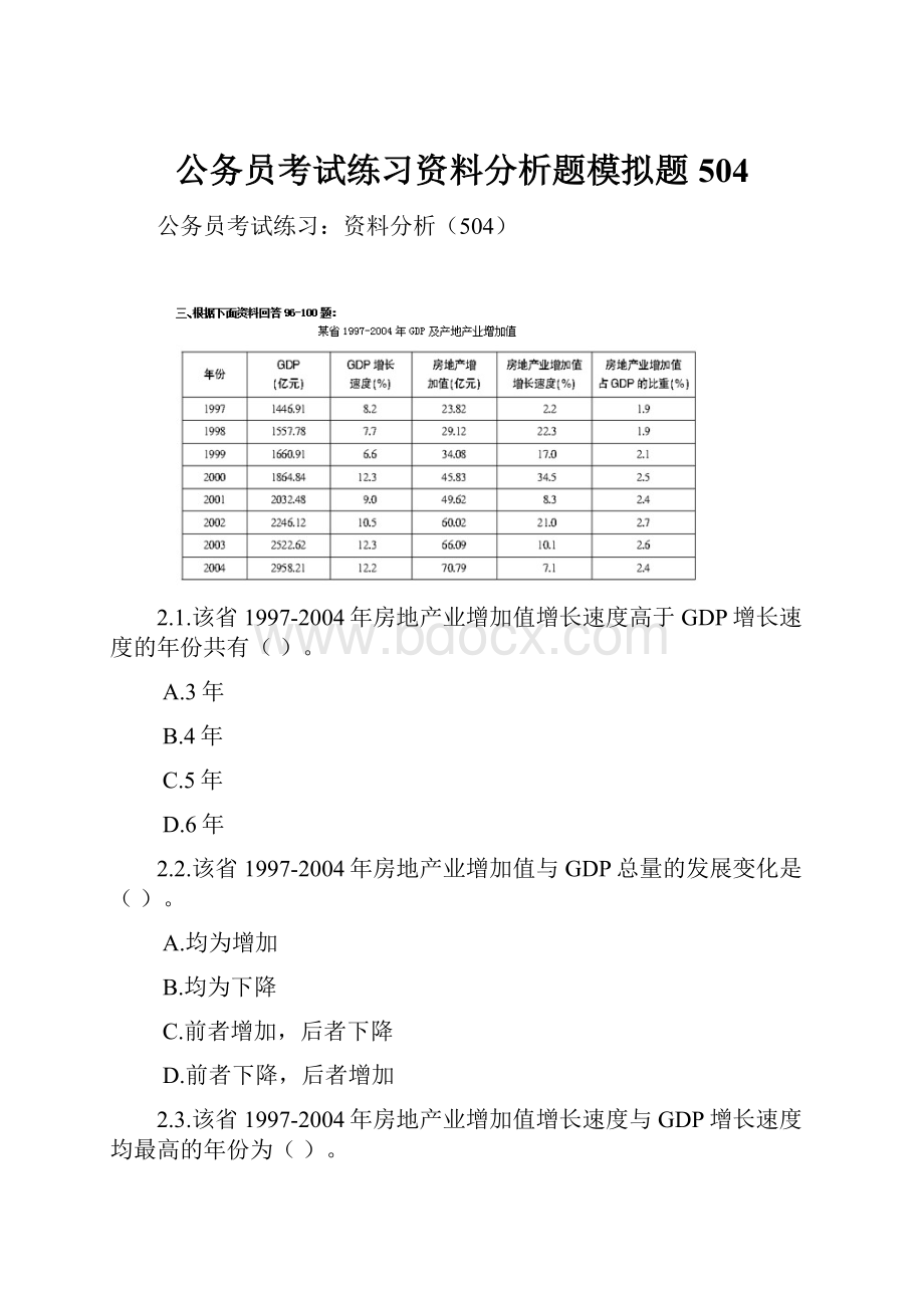 公务员考试练习资料分析题模拟题504.docx