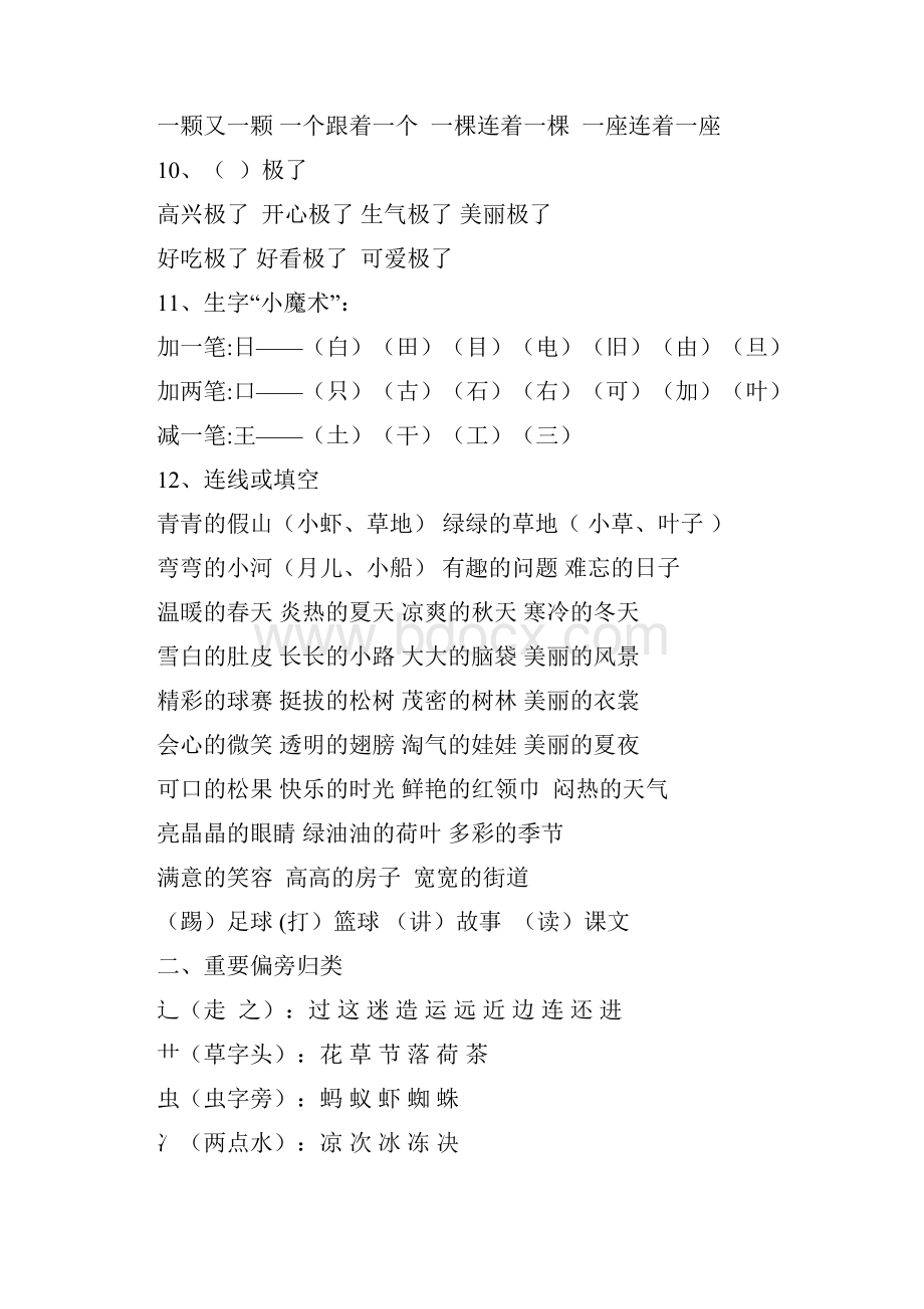 小学语文一年级下册偏旁结构词语积累仿写句子归纳汇总建议收藏.docx_第3页