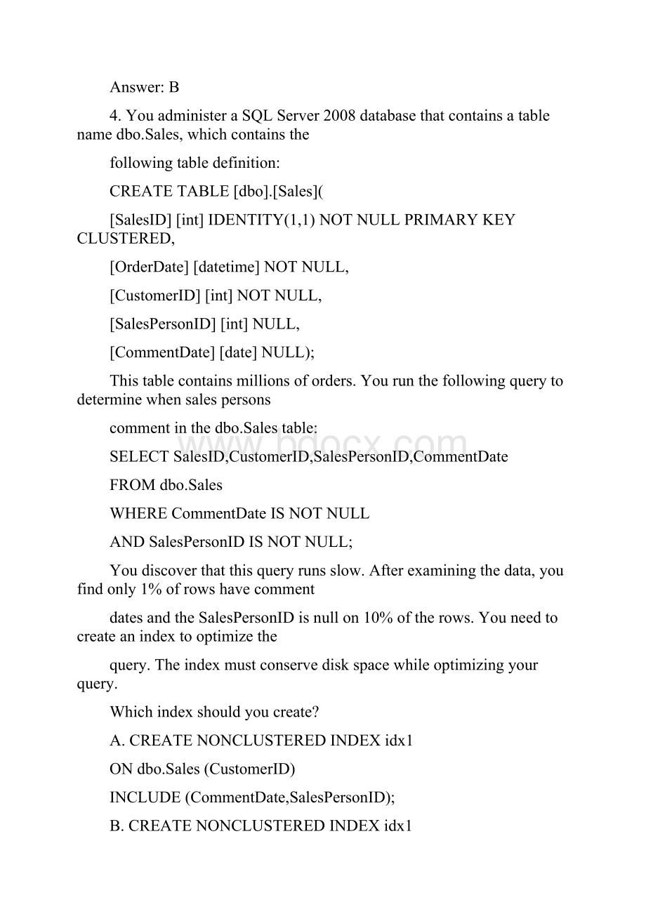 SQL 认证考试 简单英文题库.docx_第3页