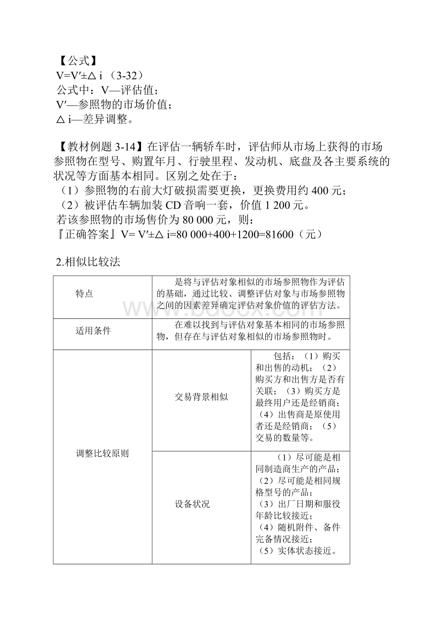 资产评估实务一市场法和收益法知识点.docx_第3页