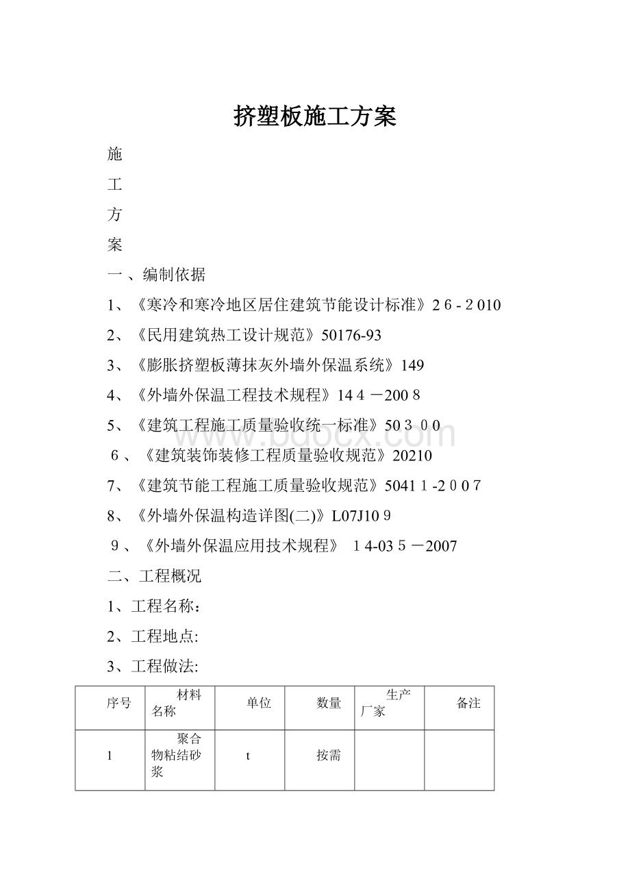 挤塑板施工方案.docx_第1页