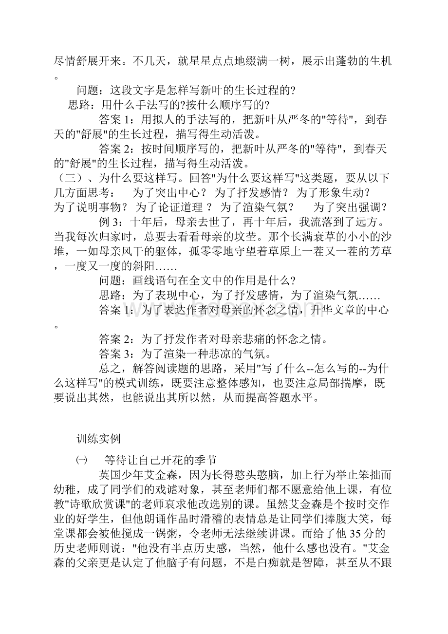 现代文阅读训练指导实例及配套答案.docx_第2页