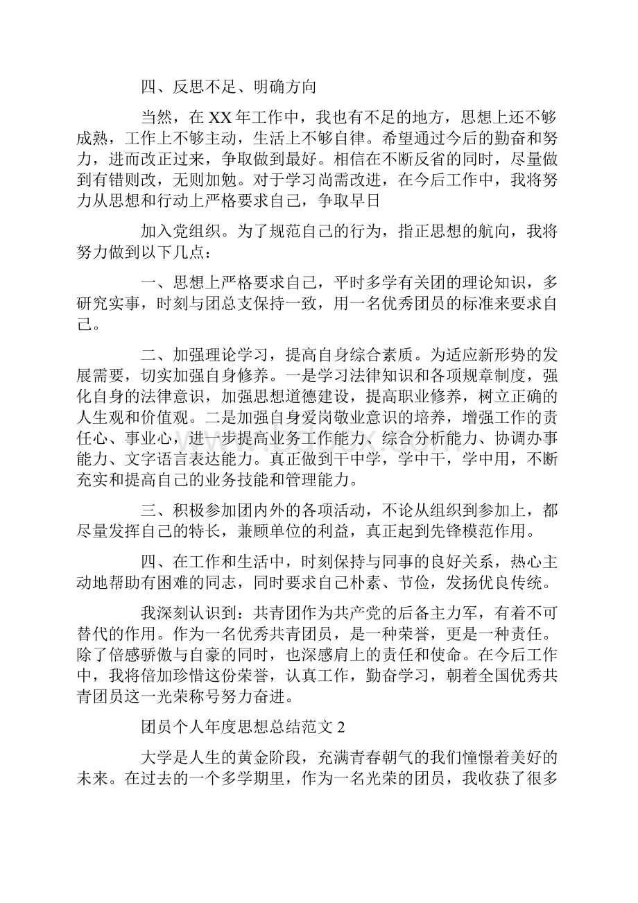 团员个人年度思想总结.docx_第2页