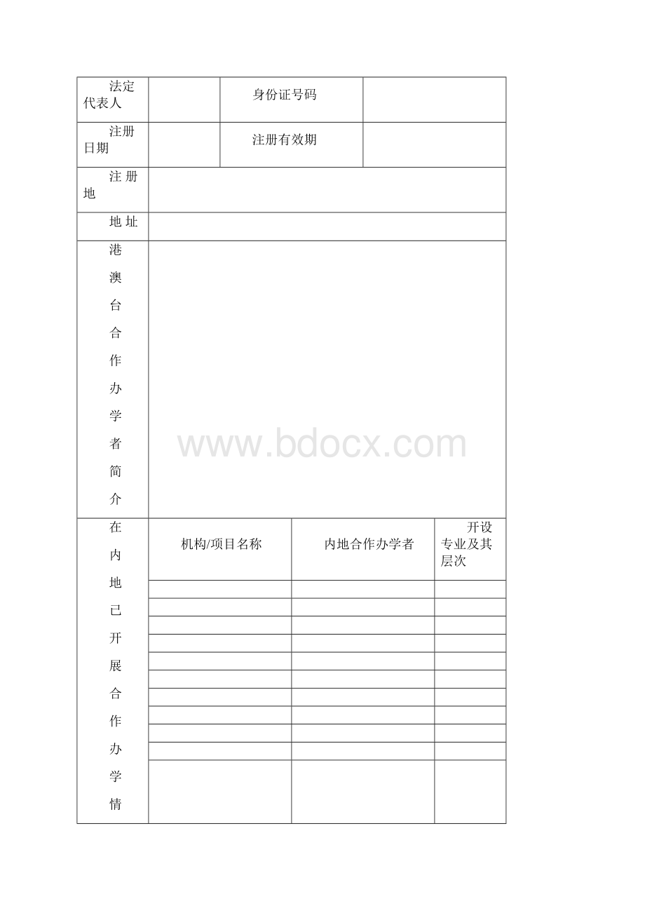 内地与港澳台地区合作办学机构复核表.docx_第3页