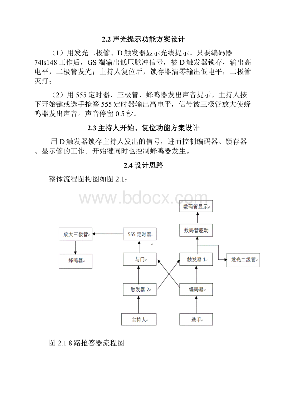 8路抢答器仿真课程设计总结材料报告材料完整版.docx_第3页