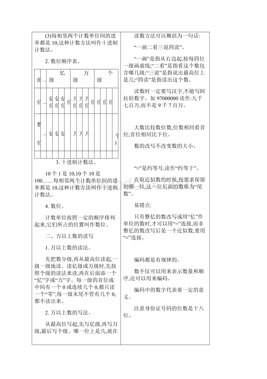 青岛版六年制四年级数学上册全册知识点汇总.docx_第2页