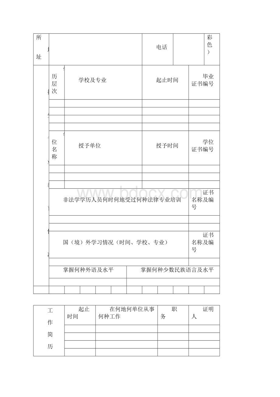 律师执业申请表.docx_第3页