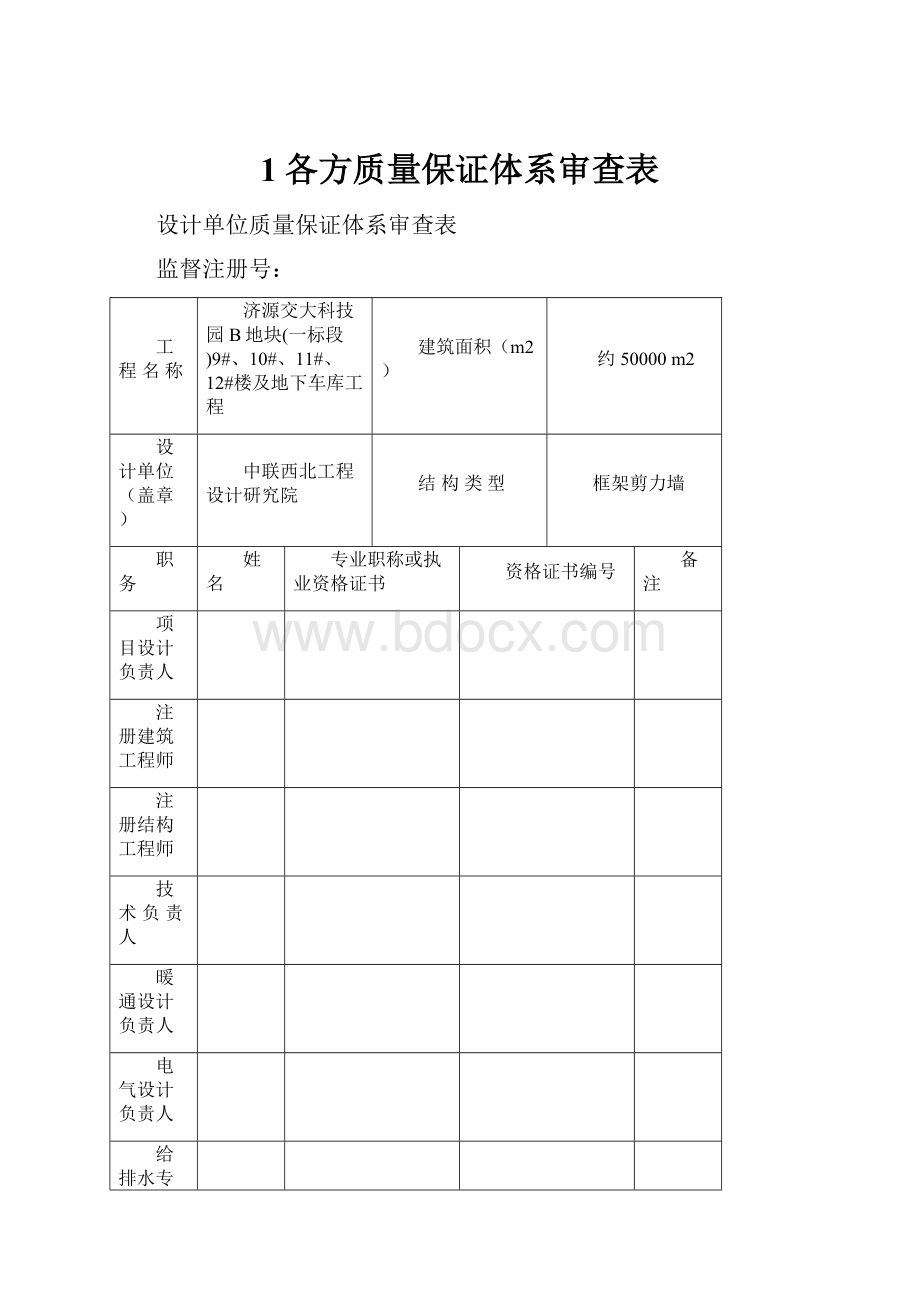 1各方质量保证体系审查表.docx