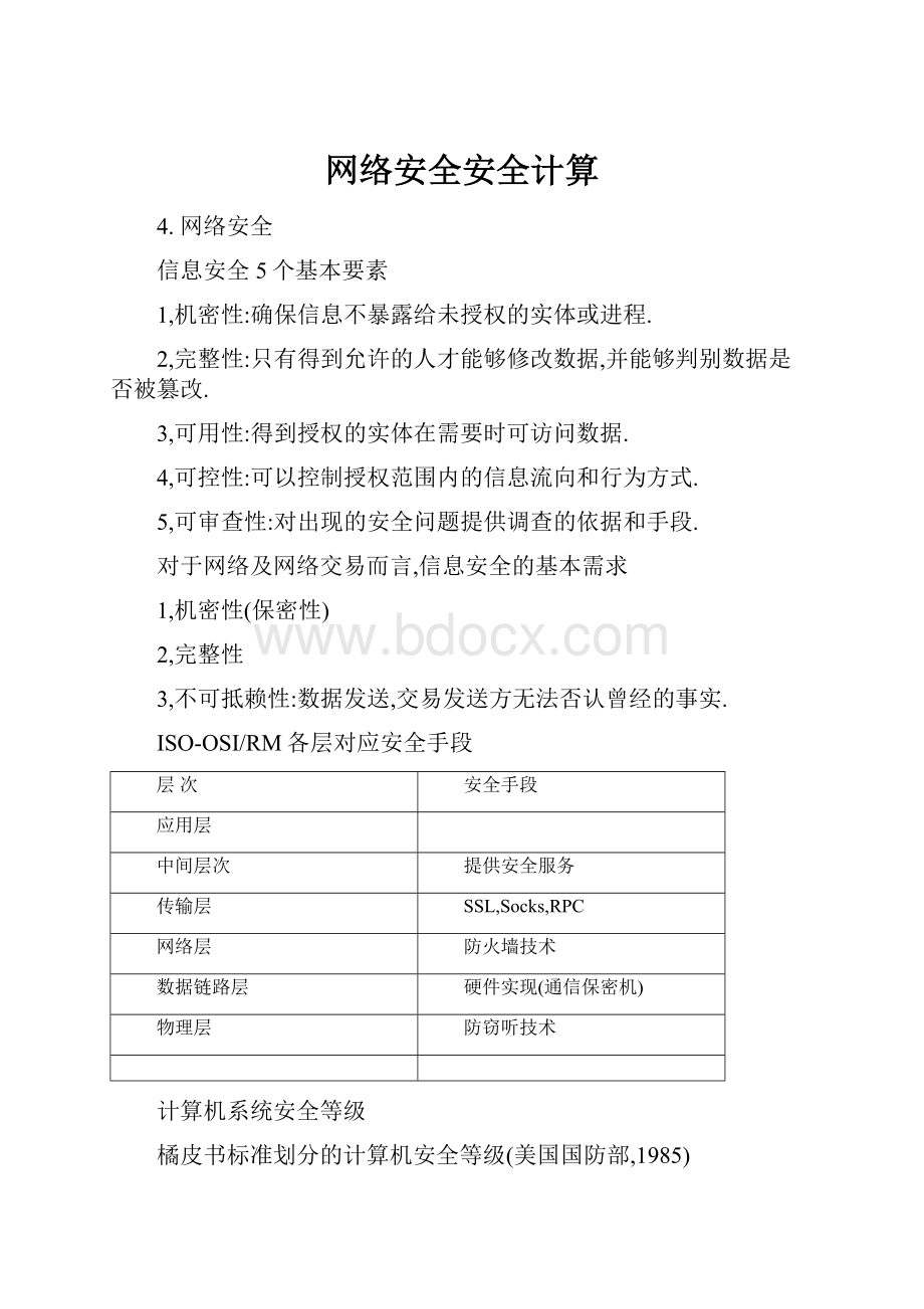 网络安全安全计算.docx_第1页