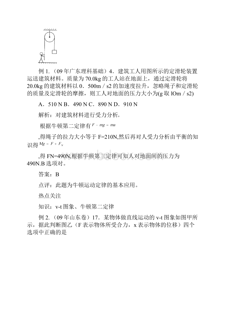 高三物理一轮复习必备精品牛顿运动定律.docx_第2页