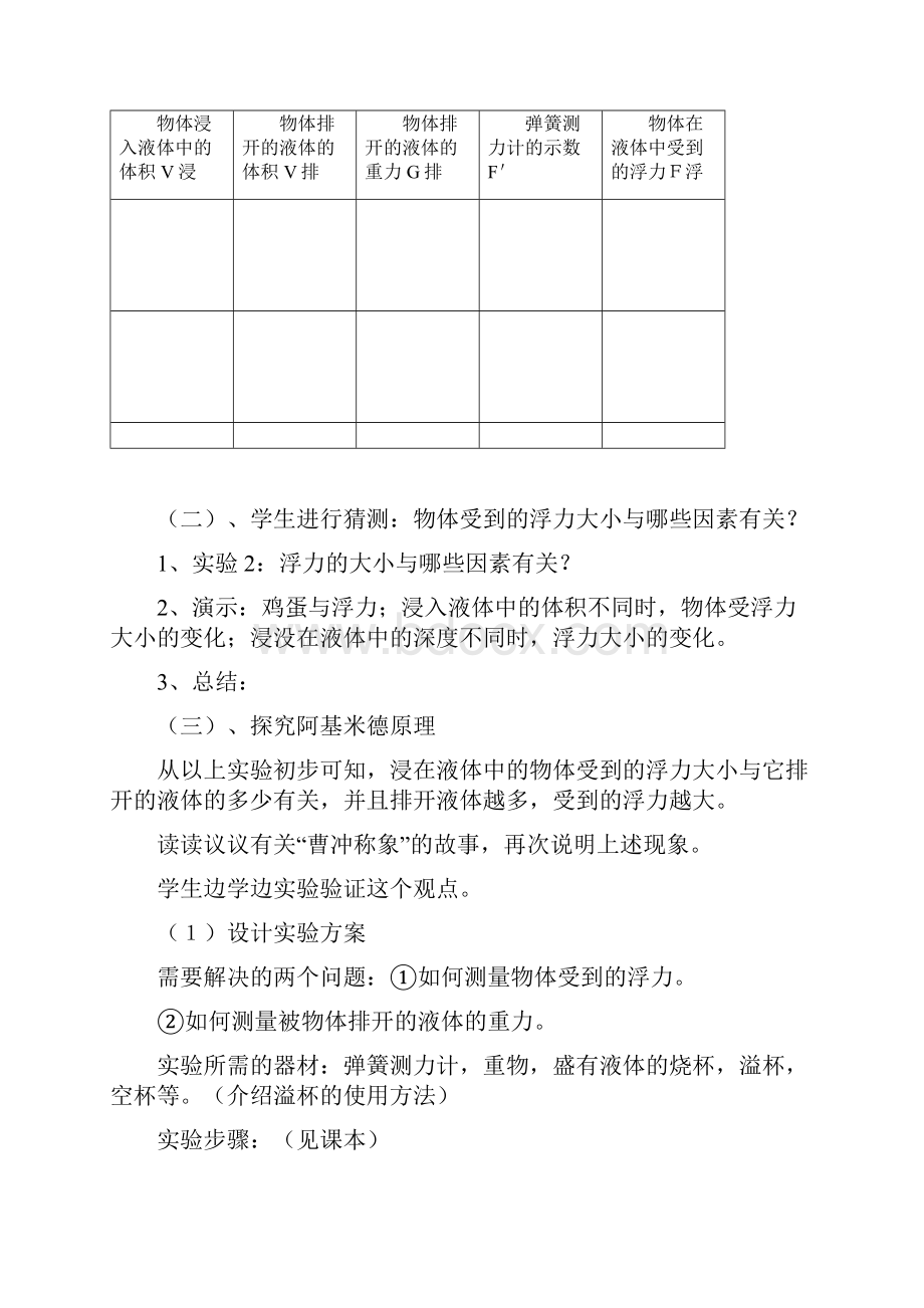 阿基米德原理教案.docx_第3页