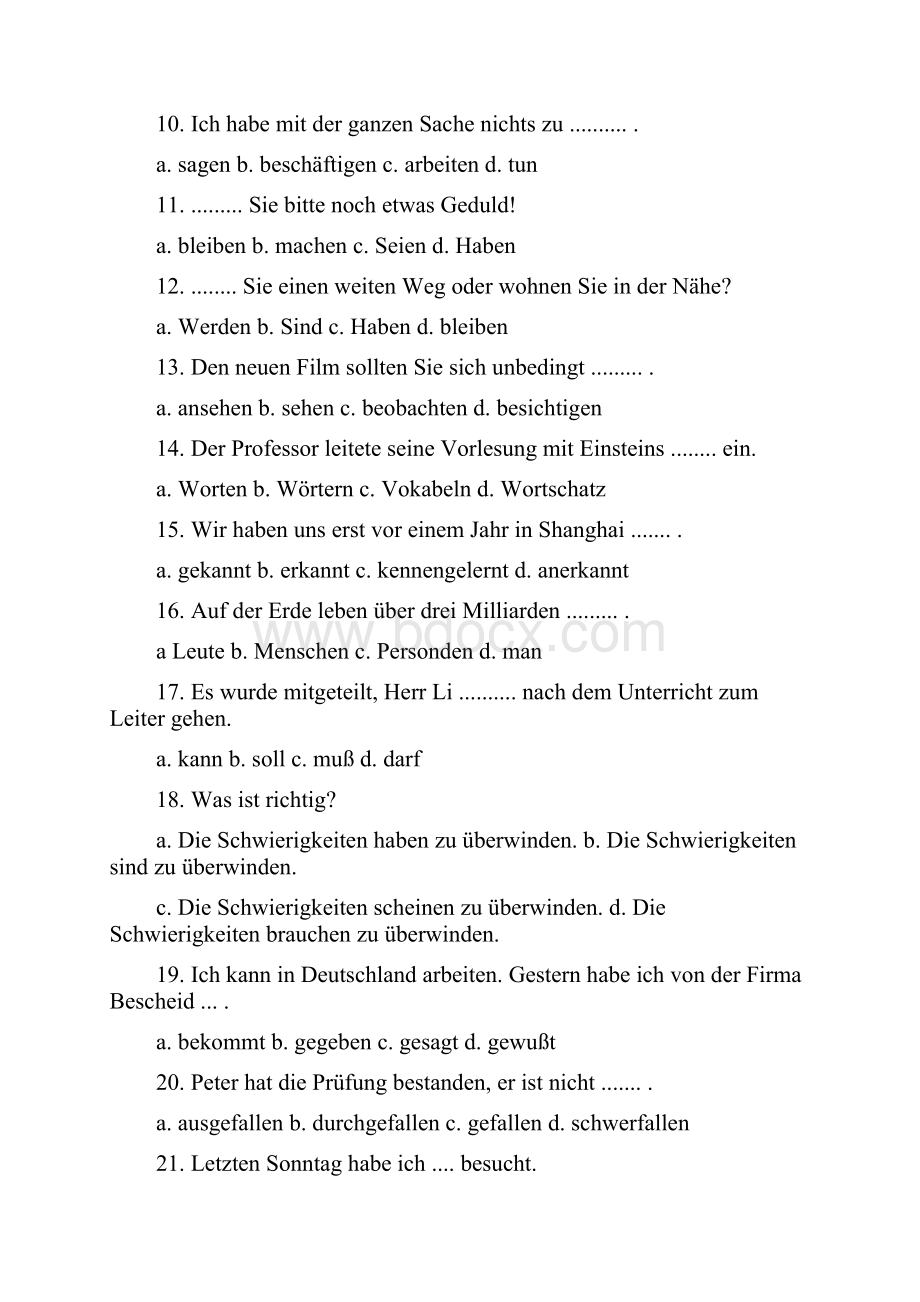 小语种德语习题练习选择题100例.docx_第2页