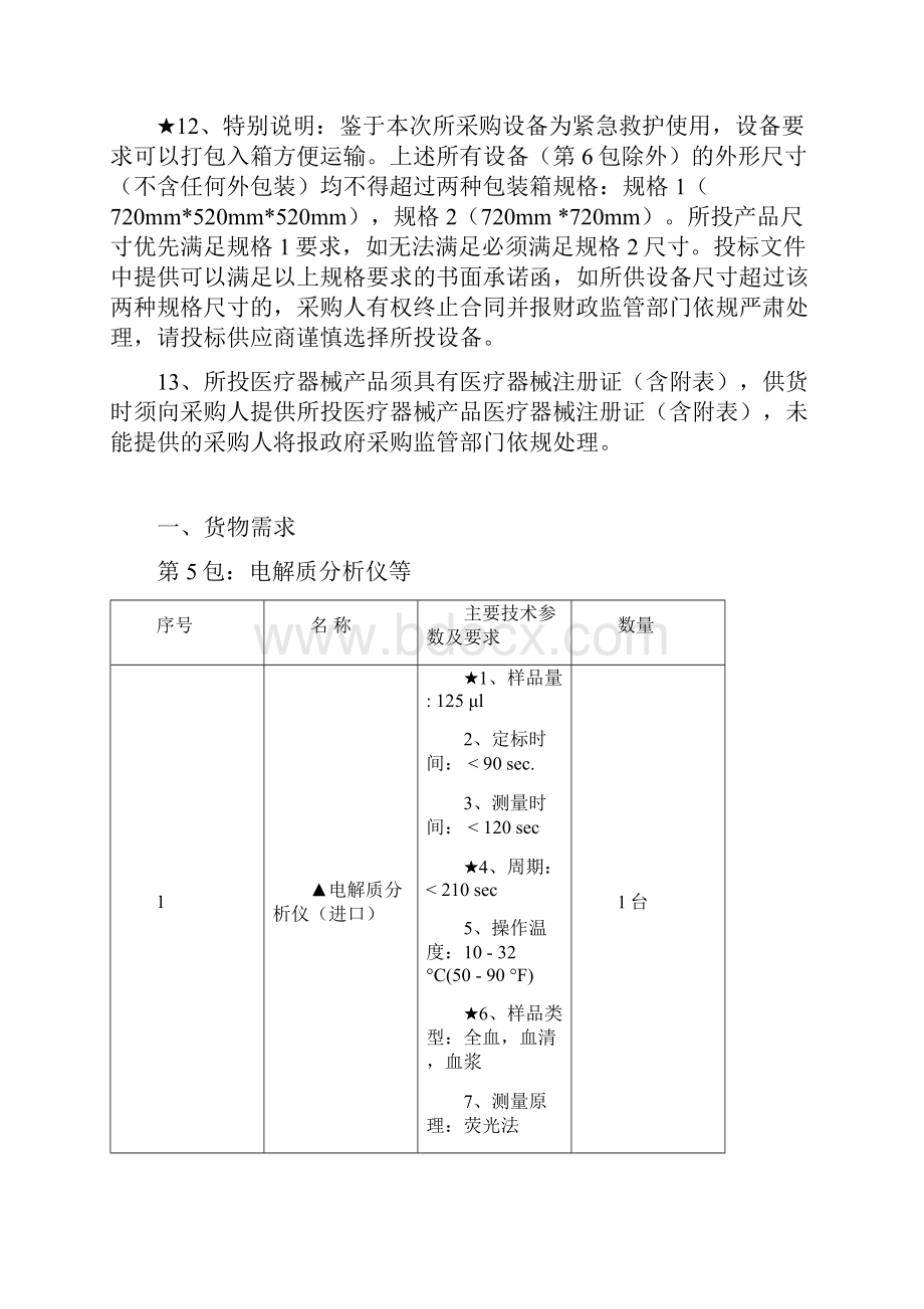 国家卫生应急移动医疗救治中心安徽设备购置.docx_第3页