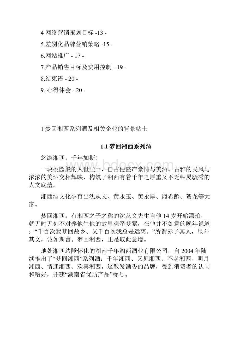 梦回湘西系列酒网络营销方案策划.docx_第2页