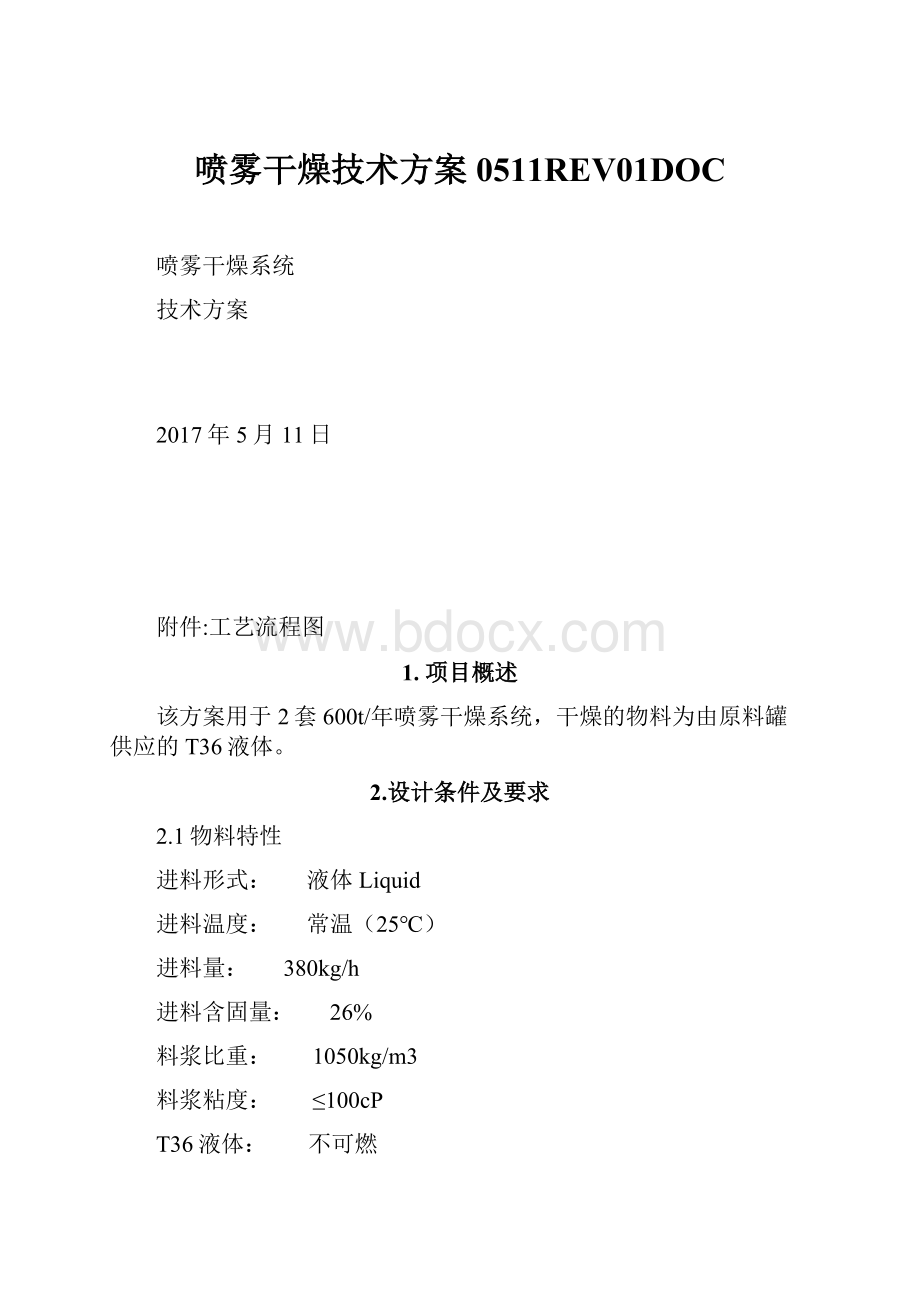 喷雾干燥技术方案0511REV01DOC.docx