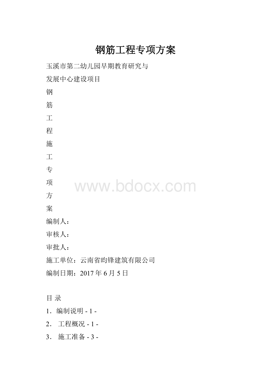 钢筋工程专项方案.docx_第1页