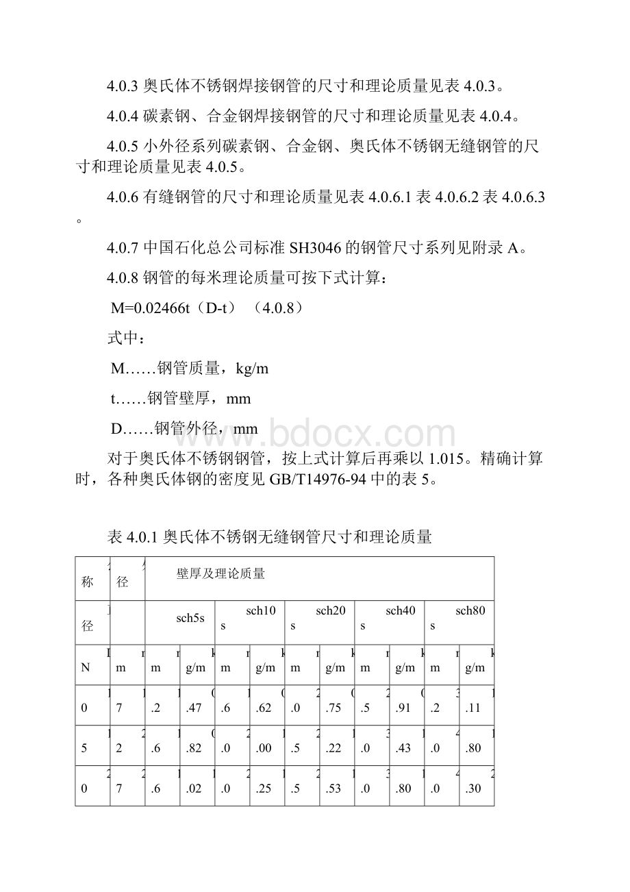 钢管公称直径壁厚和理论重量表概要.docx_第3页