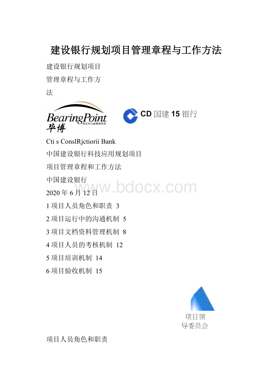 建设银行规划项目管理章程与工作方法.docx