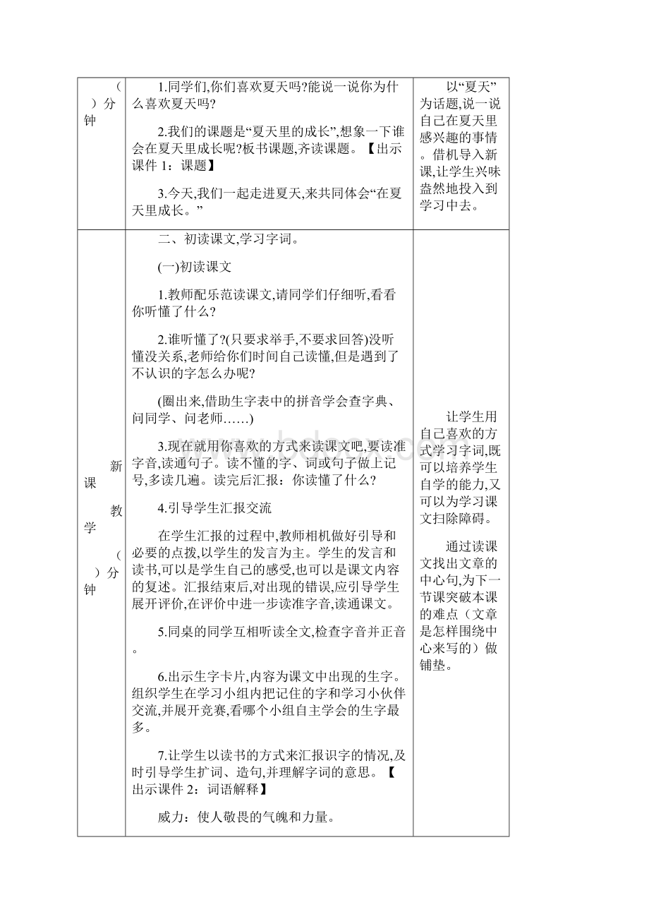 最新部编版六年级语文上册15夏天里的成长教案课时合集+教学反思+课后作业及答案.docx_第2页