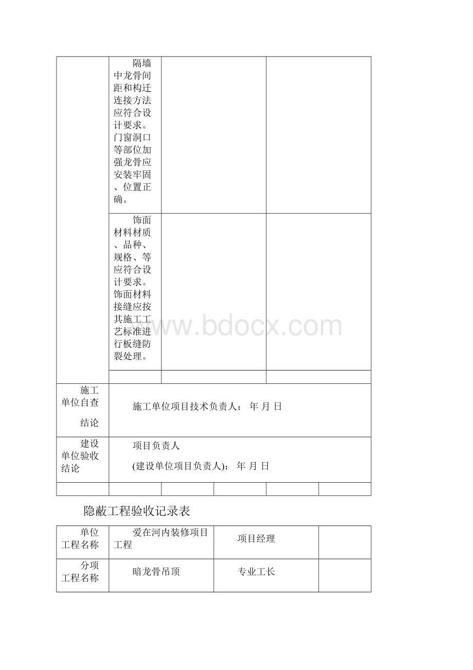 装饰装修工程项目验收单精选.docx_第3页