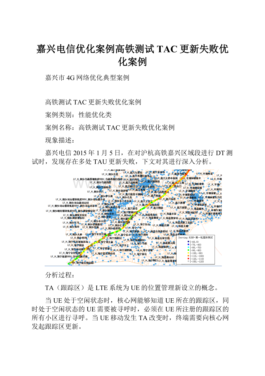 嘉兴电信优化案例高铁测试TAC更新失败优化案例.docx