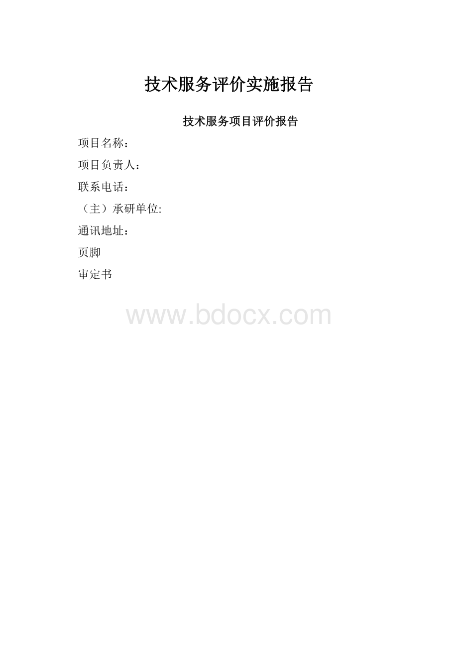 技术服务评价实施报告.docx_第1页