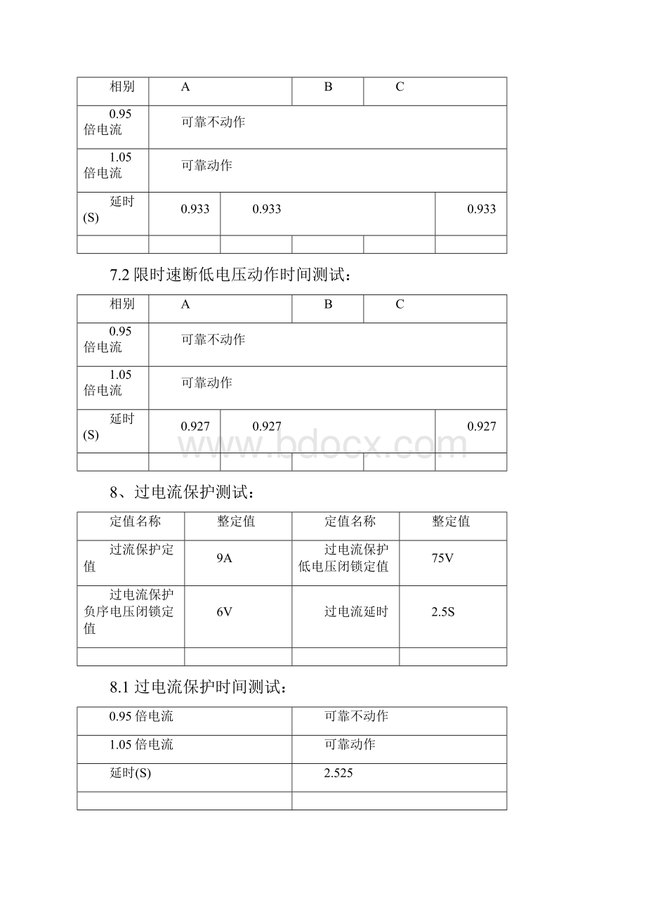 35kV保护测控试验报告.docx_第3页