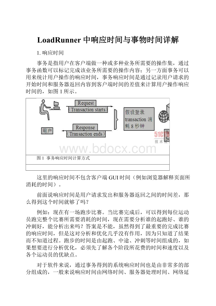 LoadRunner中响应时间与事物时间详解.docx