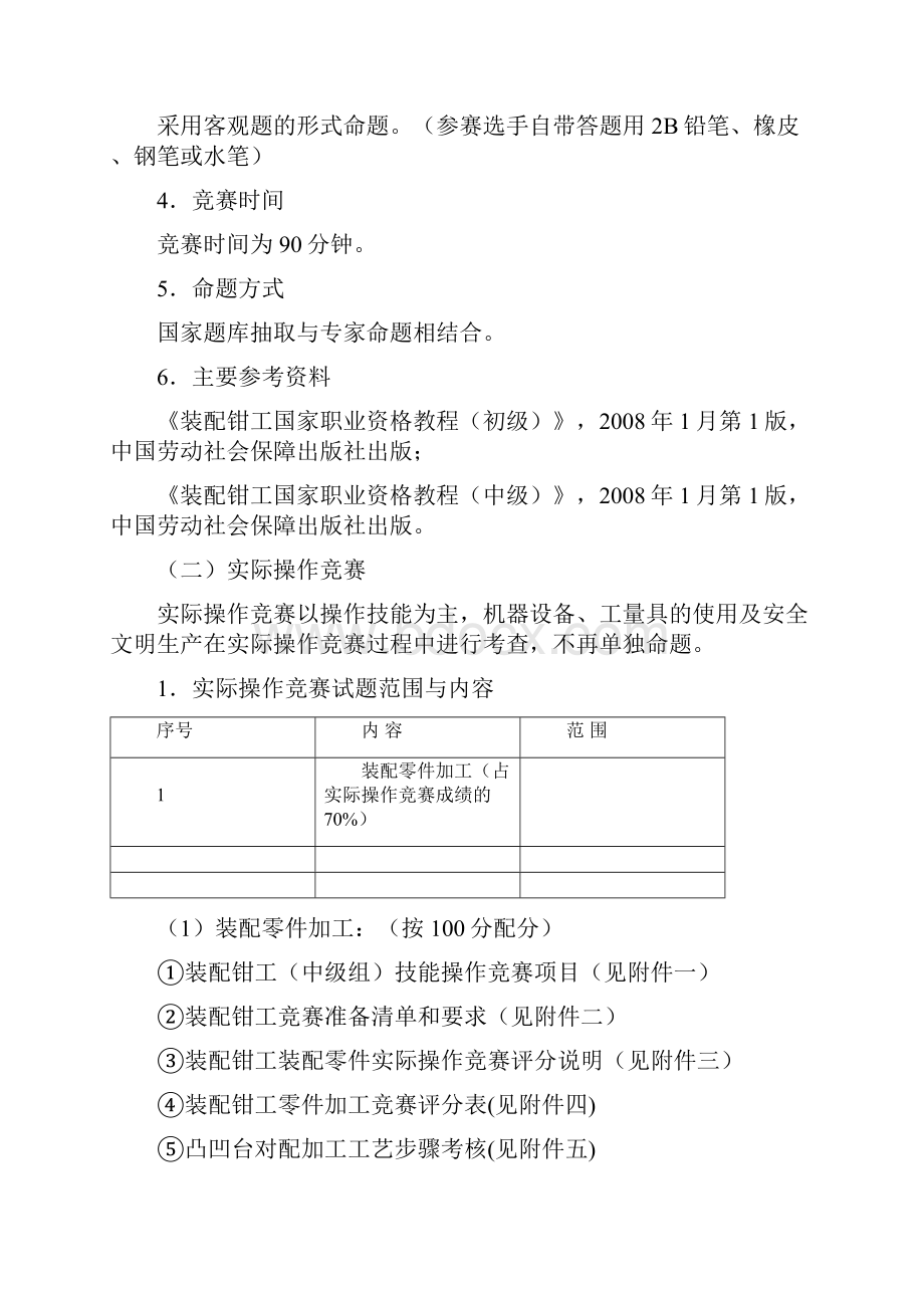 云铜高级技工学校第四届学生机修钳工技能竞赛技术文件及实作试题.docx_第3页