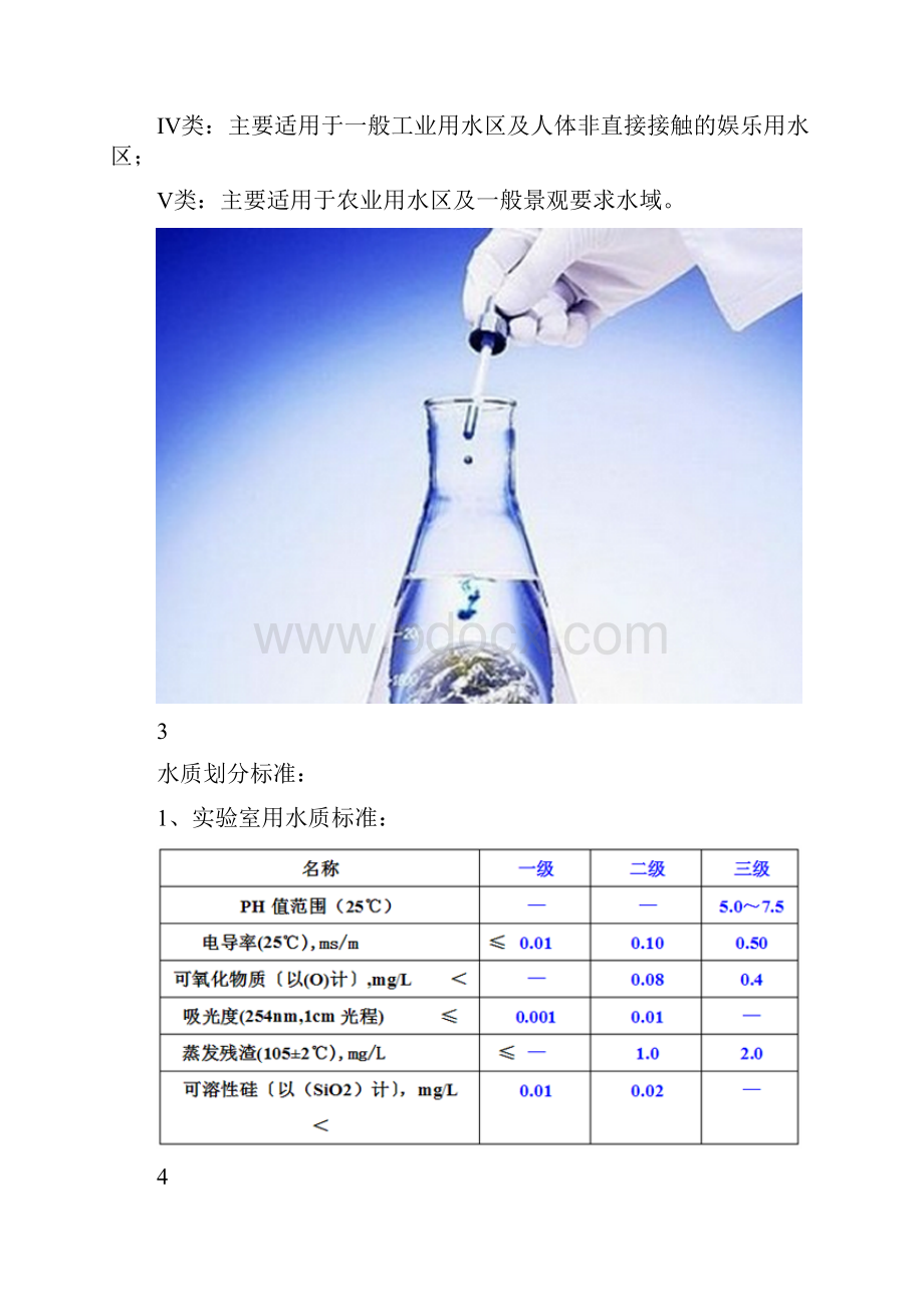 我国规定的水质分为哪五类划分标准是什么水质的质量怎么检测.docx_第3页