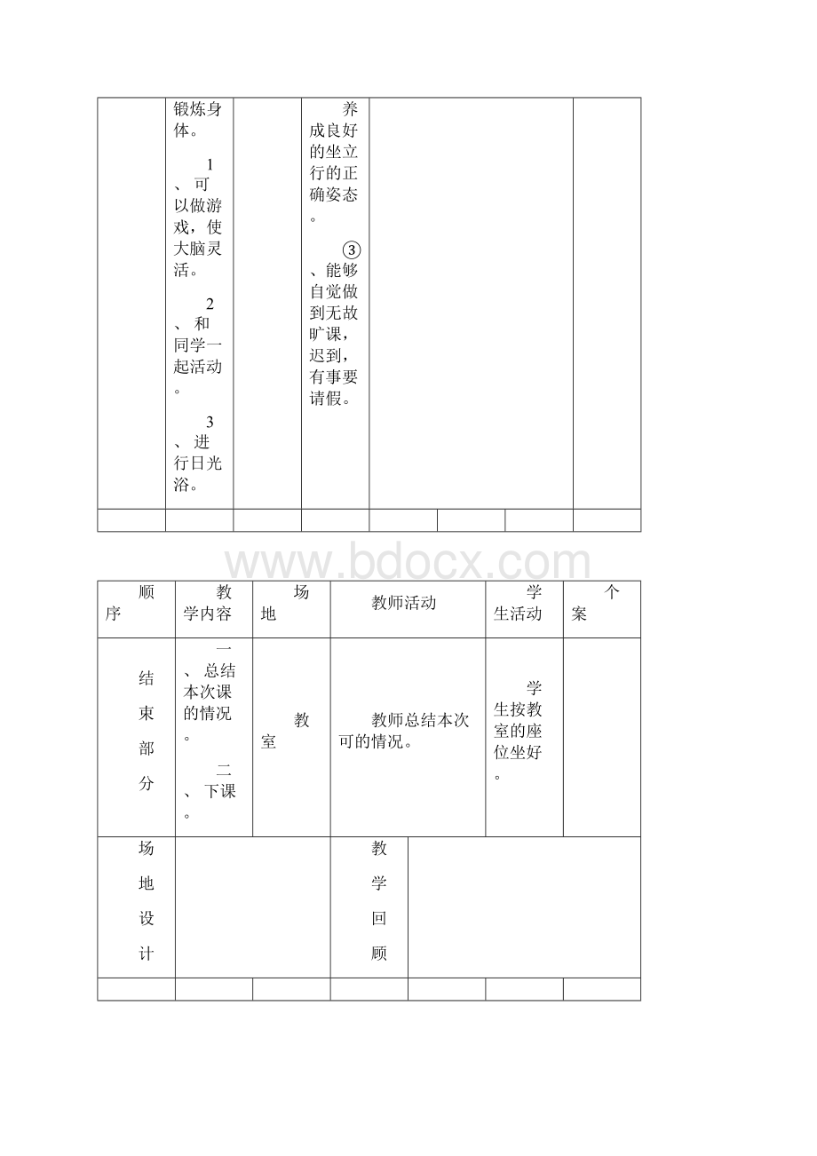 人教版新课标小学四年级下学期体育教学进度教案.docx_第3页