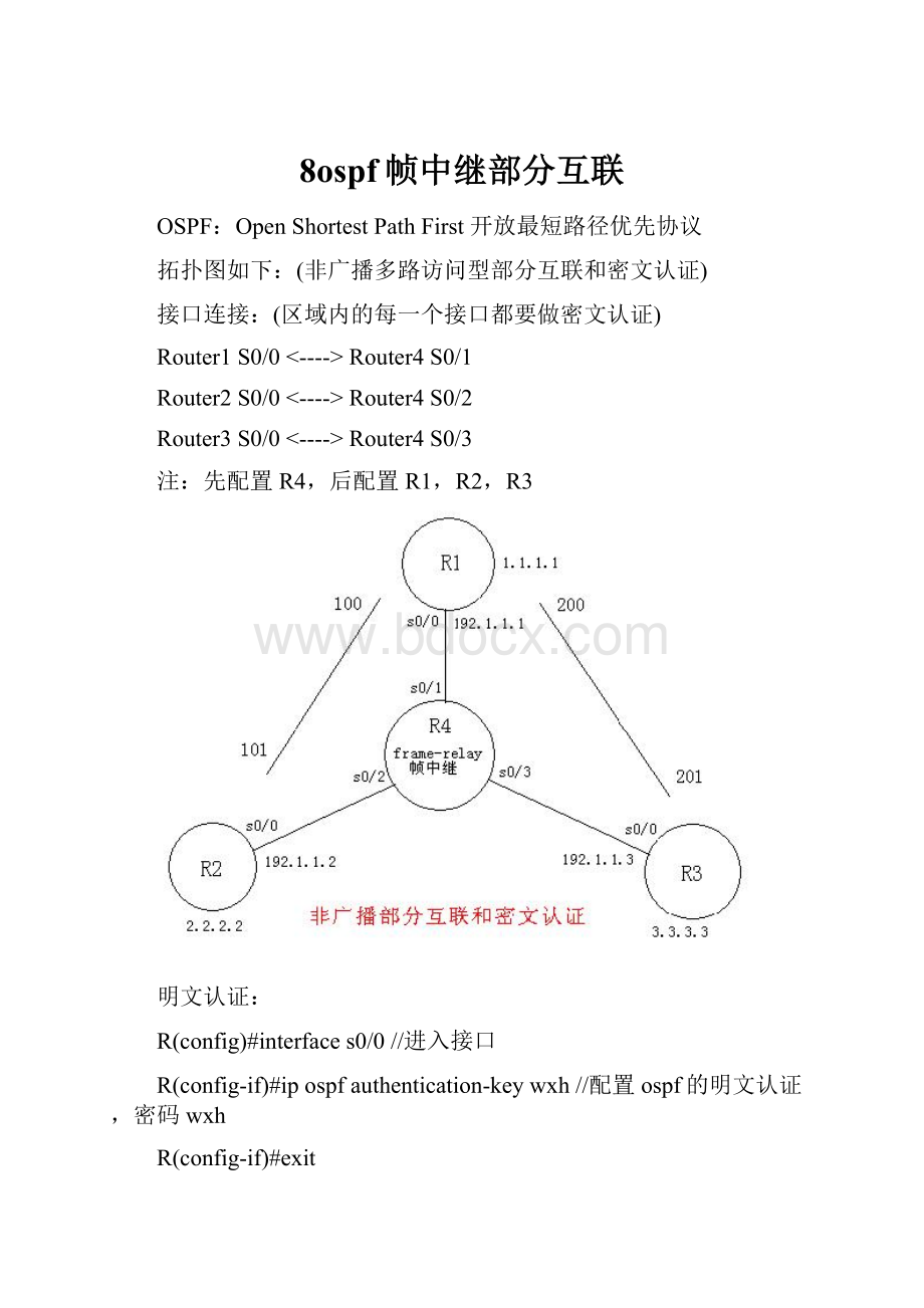 8ospf帧中继部分互联.docx