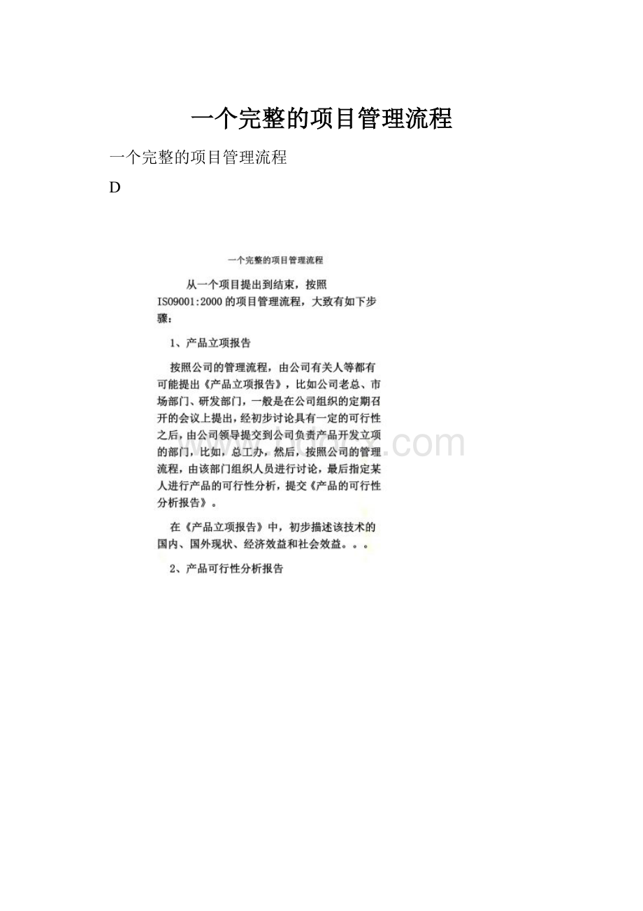 一个完整的项目管理流程.docx_第1页