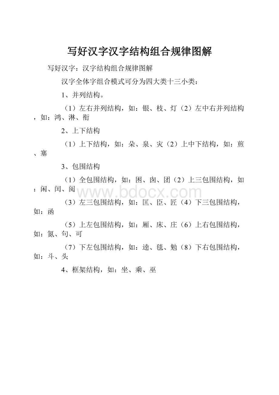 写好汉字汉字结构组合规律图解.docx_第1页