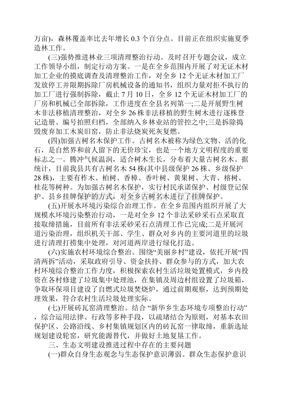 新华乡生态文明建设调研报告详细版.docx_第3页