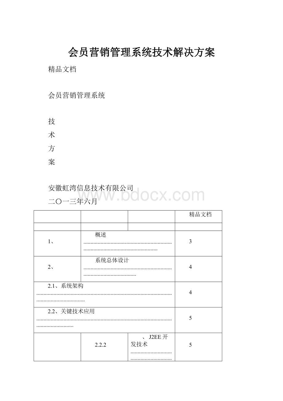 会员营销管理系统技术解决方案.docx