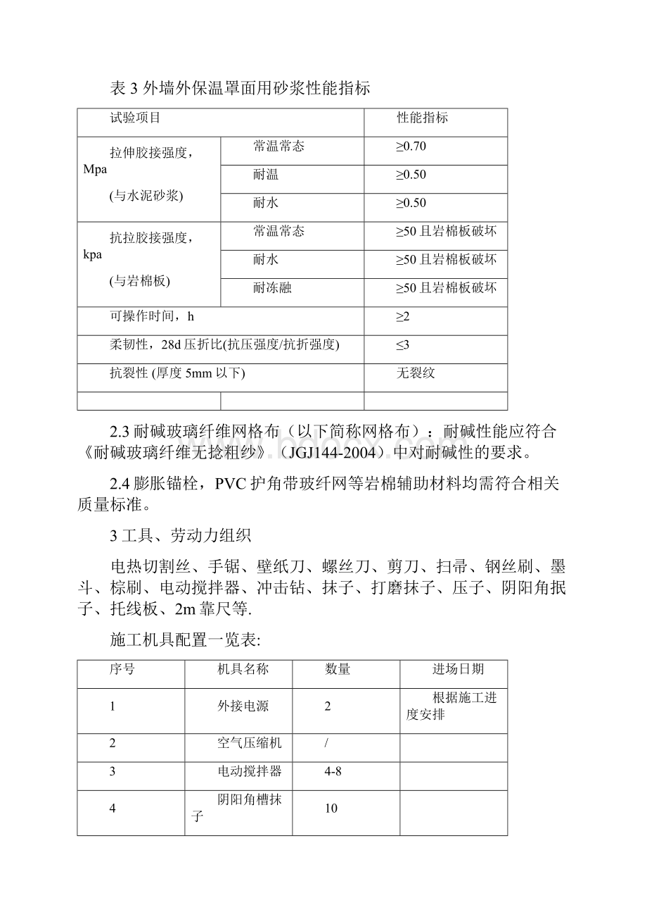 外墙保温岩棉施工技术方案.docx_第3页