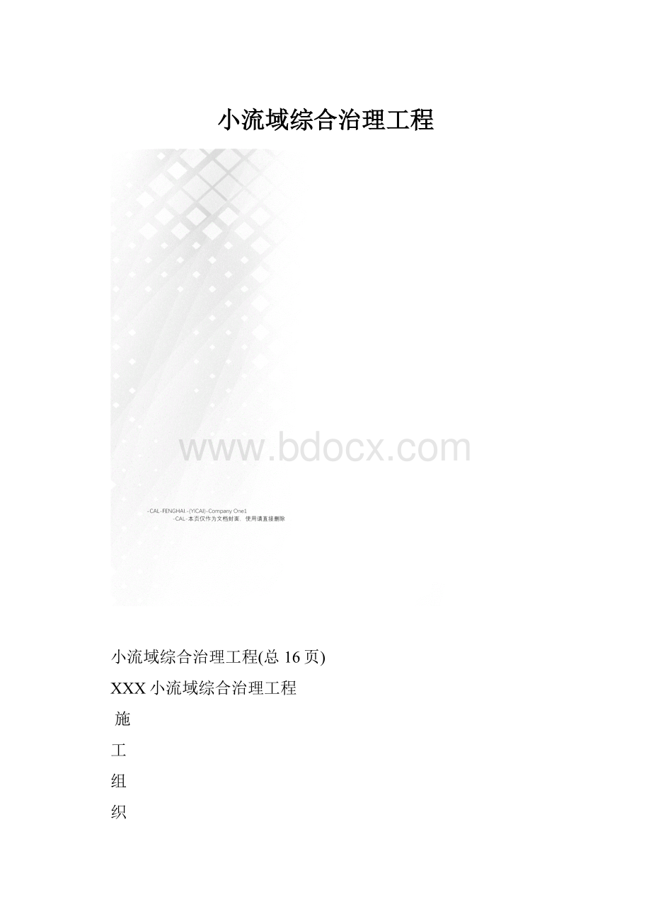 小流域综合治理工程.docx