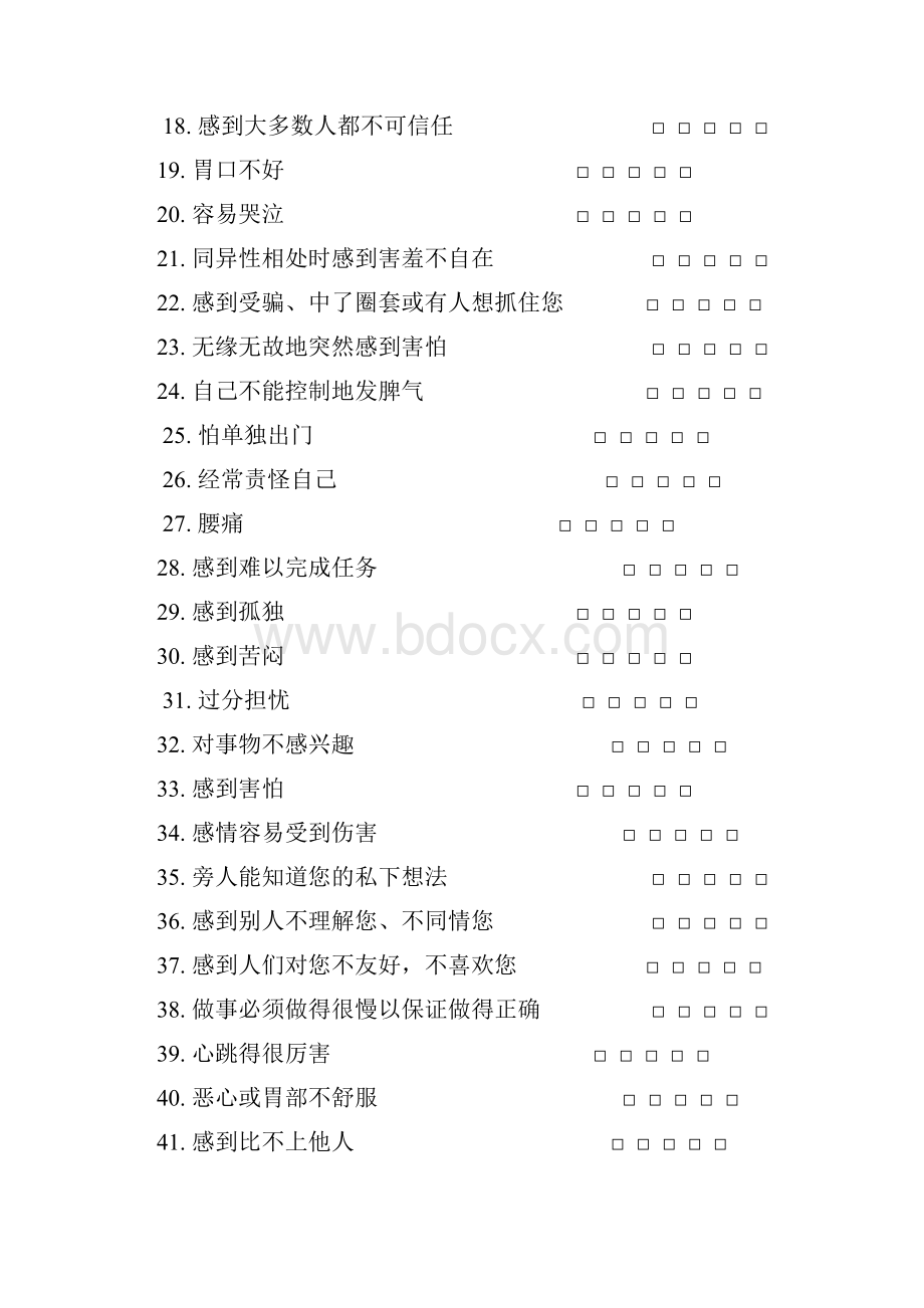 SCL90症状自评量表及评分解释.docx_第2页