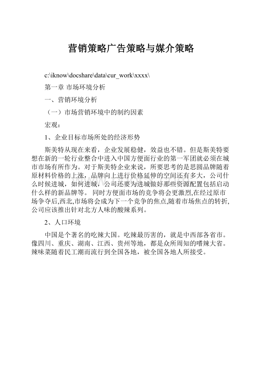 营销策略广告策略与媒介策略.docx_第1页