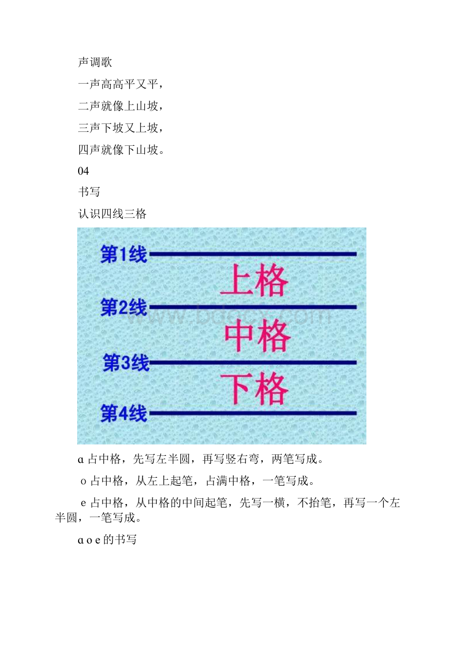 精部编版一年级语文上册汉语拼音1《a o e》图文讲解+练习.docx_第2页