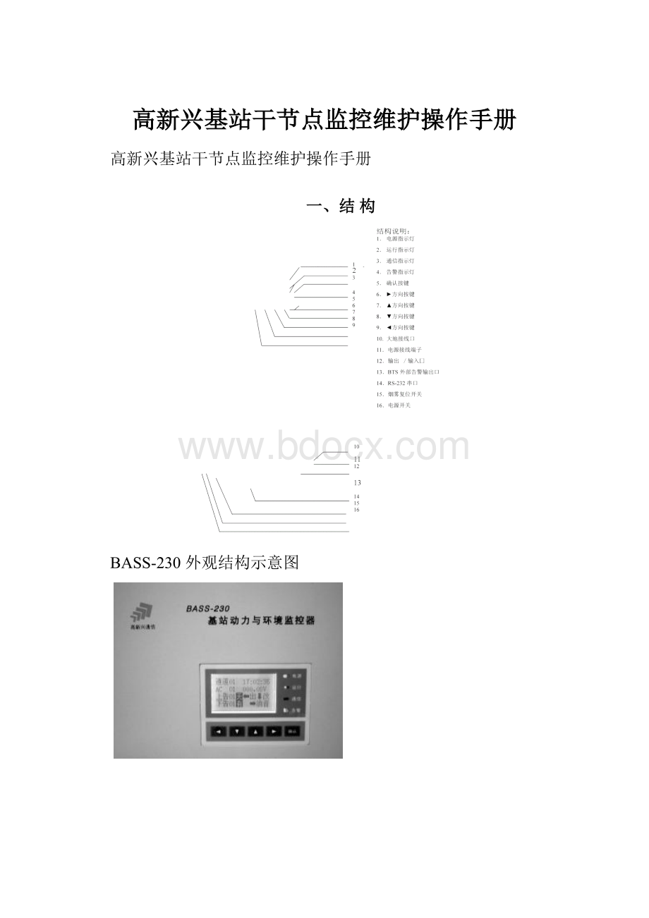 高新兴基站干节点监控维护操作手册.docx_第1页