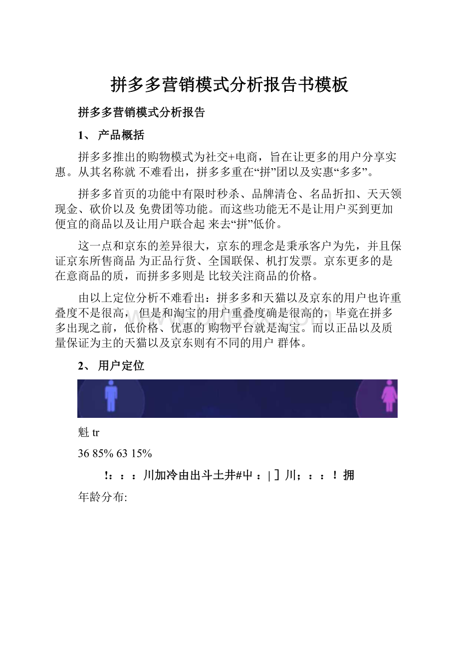 拼多多营销模式分析报告书模板.docx