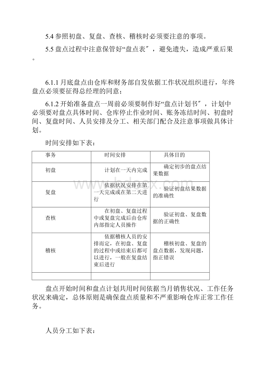 仓库盘点作业管理流程仓库盘点的作业步骤与人员安排.docx_第2页