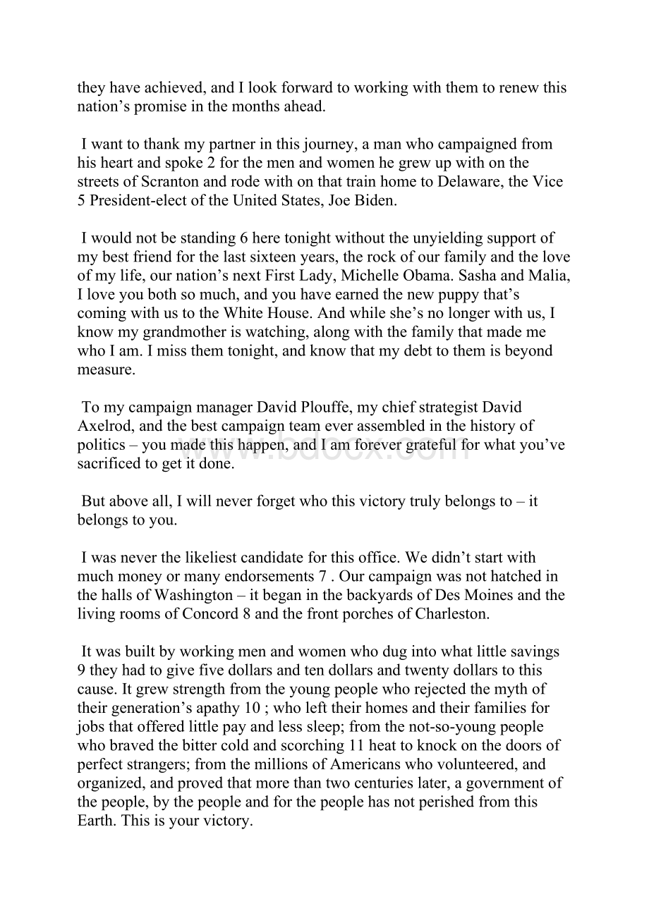 英语演讲原文The text of Barack Obamas victory speech in full.docx_第2页