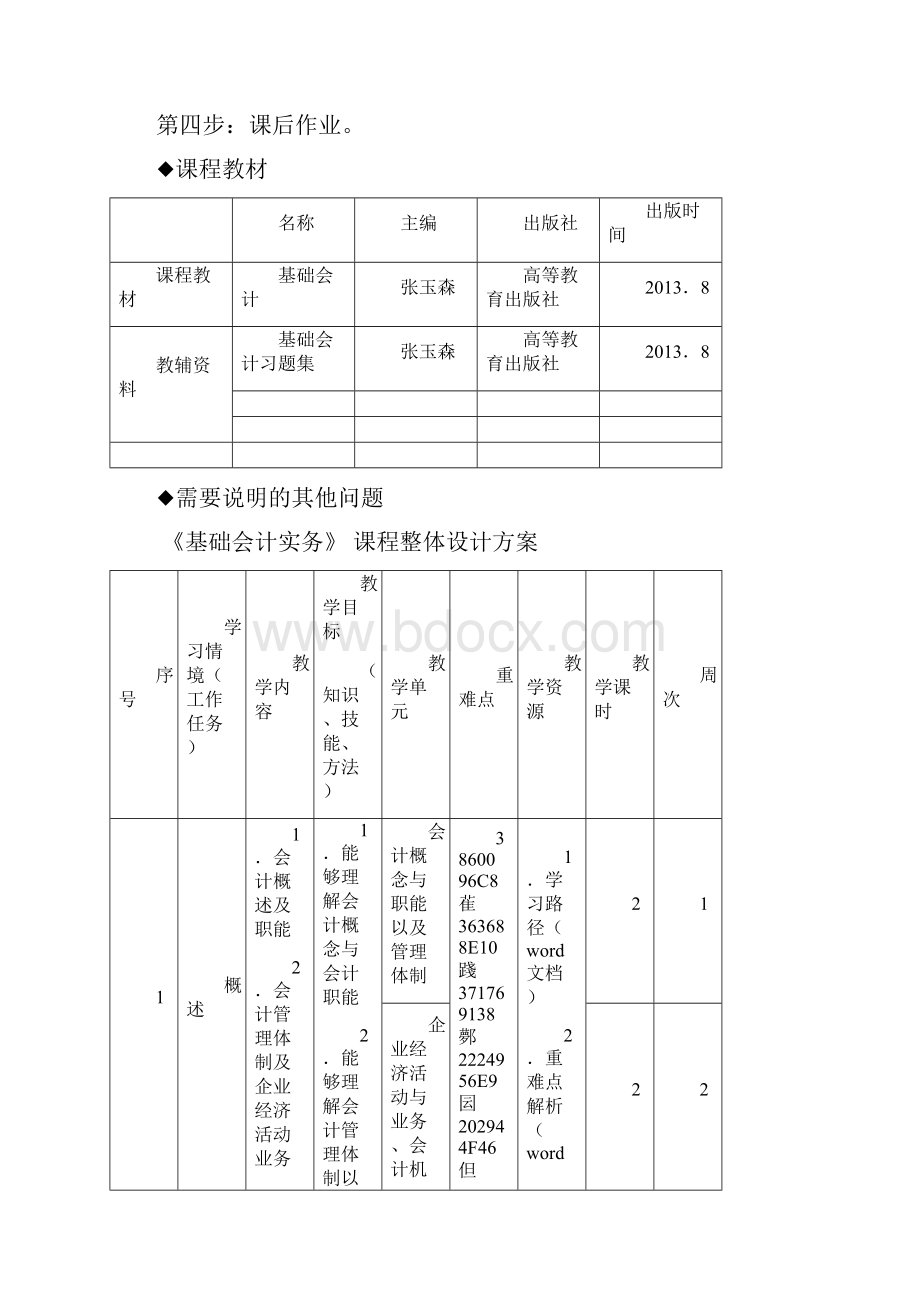 《基础会计》课程整体设计方案.docx_第3页