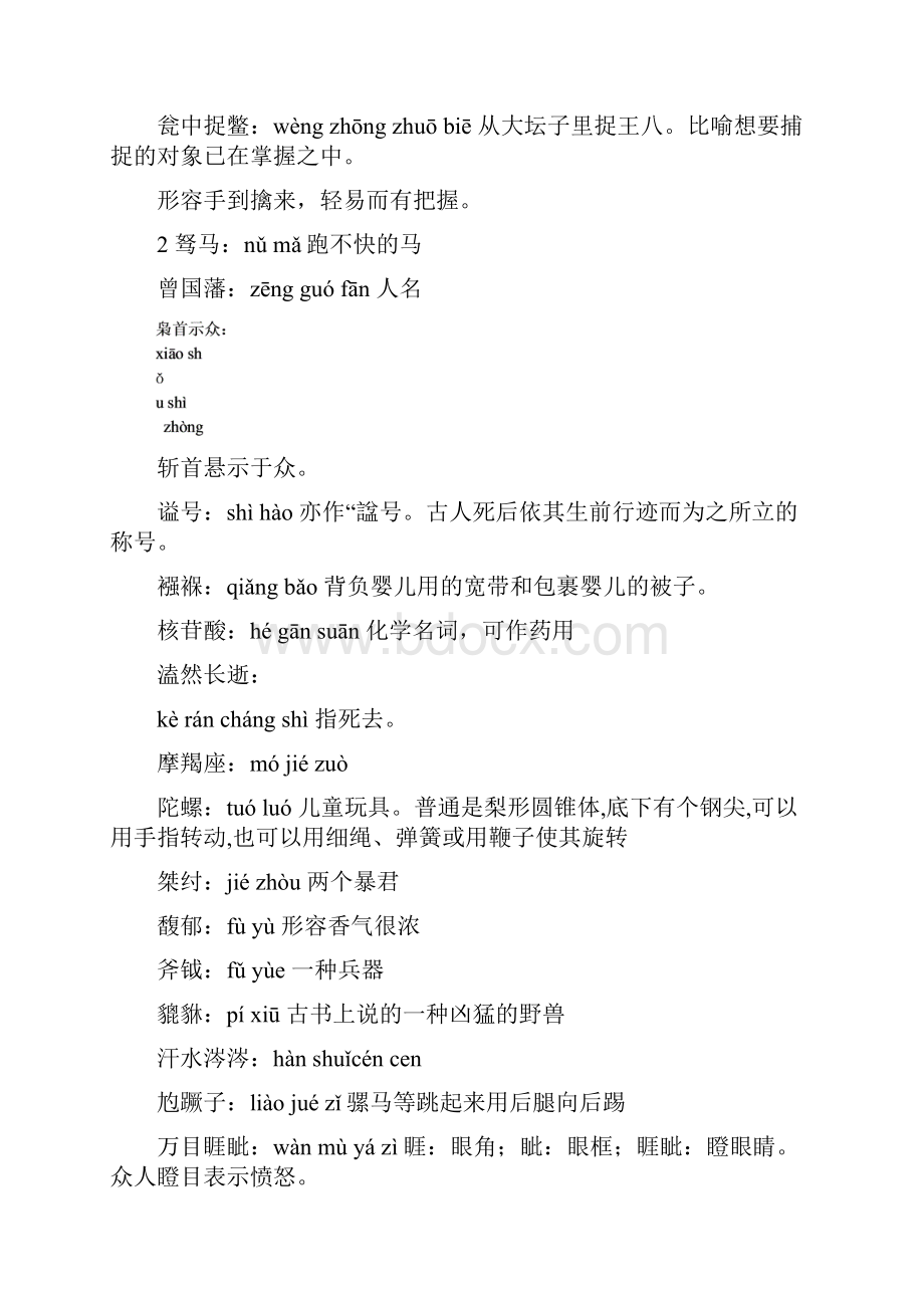 中国汉字听写大会复赛一场的词语.docx_第3页